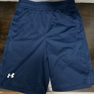Under Armour Youth M Dark Blue Athletic Shorts